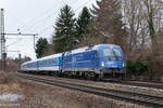 MGW 183 500 steht seit kurzem in Diensten der Länderbahn ( ALEX ) und zieht ihren Zug von München Hbf in Richtung Prag.