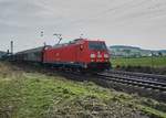 185 248-2 ist mit einen Mischer bei Reilos am 14.03.2017 zu sehen.
