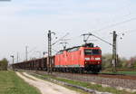 185 096-5 und 185 114-6 mit einem Tonerdezug an der Bk Basheide 31.3.17