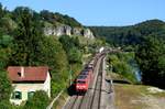 Vom Ostportal des Esslinger Tunnels ergibt sich folgender Blick auf Bahn und Landschaft.