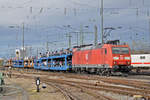 DB Lok 185 103-9 durchfährt den Badischen Bahnhof. Die Aufnahme stammt vom 18.01.2018.