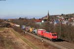 185 252-4 mit dem KT 40215 (Zeebrugge Vorming-Gallarate) bei Teningen 13.2.18