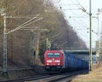 185 388-6 DB kommt  die Kohlscheider-Rampe hoch aus Richtung Mönchengladbach,Herzogenrath mit einem Containerzug aus China nach Belgien und fährt durch Kohlscheid in Richtung Richterich,Laurensberg,Aachen-West. 
Aufgenommen von Bahnsteig 1 in Kohlscheid.
Bei schönem Winterwetter am kalten Nachmittag vom 1.3.2018.