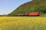 185 291-2 (GC 47951 Buna-Wales) fuhr am 07.05.18 durch Remschütz.