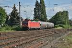 185 289-6 mit einem Braunkohlenzug aus Niederaußem bei der Einfahrt in Rheydt Hbf am 31.5.2018 