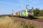 185 152 DB (Kali+Salz) mit einem KLV-Zug bei Nörten-Hardenberg am 07.07.2018