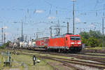 DB Lok 185 240-9 durchfährt den badischen Bahnhof. Die Aufnahme stammt vom 18.07.2018.