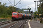 185 219-3 in Oberlahnstein bei der Durchfahrt    Aufnahme Ort: Oberlahnstein  Aufnahme Datum: 22.09.2018
