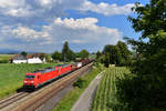 185 314 + 185 xxx mit einem Güterzug am 25.07.2018 bei Stephansposching.