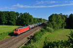 185 343 mit einem Kesselzug am 07.07.2016 bei Gutmart.