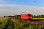 185 229 mit einem Güterzug am 24.05.2018 bei Rohrsen.