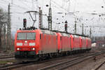 DB 185 178-1 mit 185 306-8,185 290-4,145 057-6 und 145 032-9 in Neuwied 15.1.2019