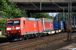 185 151-8 fuhr mit einen KLV durch hh-harburg,01.06.19