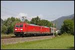 185 270 + 185 360 mit Güterzug bei Mixnitz am 13.06.2019.