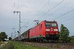 Mit dem gemischten Güterzug (Mannheim Rbf - Basel Bad Rbf) fuhr am 08.06.2018 die 185 164-1 nördlich von Müllheim (Baden) über die Rheintalbahn in Richtung des nur noch wenige Kilometer entfernte Zielbahnhof.