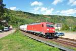 DB Cargo 185 299-5 mit Kesselwagen am 10.08.19 in Oberwesel