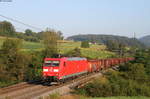 185 109-6 mit dem 45037 (Mannheim Rbf-Chiasso Smistamento) bei Zeihen 30.8.19