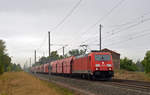 185 377 führte am 24.09.19 einen Kalkzug durch Brehna Richtung Bitterfeld.