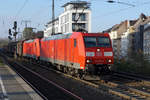 Bahnhof Köln Süd.
Güterverkehr vom 29. und 30. November 2019.
Hier konnten sehr viele und interessante Güterzüge auf der Fahrt in beide Richtungen beobachtet werden.
Foto: Walter Ruetsch 