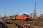 DB Lok 185 088-2 durchfährt den badischen Bahnhof. Die Aufnahme stammt vom 16.01.2020.