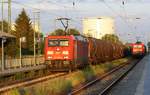 DB 185 256-6 mit KeWa durch Anklam am 01.07.2019