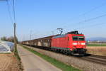 185 131-0 mit dem GK 49057 (Bremerhaven Speckenbüttel-Buchs) bei Niederschopfheim 24.3.20