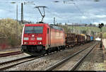 Gemischter Gz mit 185 368-8 DB durchfährt den Bahnhof Stuttgart-Münster auf der Bahnstrecke Stuttgart-Untertürkheim–Kornwestheim (Schusterbahn | KBS 790.11) Richtung