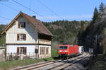185 193-0 mit dem KT 50031 (Krefeld Uerdingen-Singen(Htw)) bei Talmühle 17.4.20