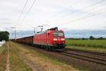 DB Cargo Bombardier Traxx 185 103-9 mit einem Mischer in Klein Gerau am 07.06.20