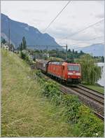 Seit kurzem werden die Novelis - Güterzüge Sierre - Göttingen mit DB 185 geführt, dies ist zwar Schade, aber immerhin sind die DB 185 am Genfersee bisher kaum zu sehen gewesen, so