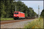 Am 30.07.2020 kam um 11.34 Uhr die DB 185261-5 über die Rollbahn bei Natrup Hagen in Richtung Münster.