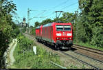 185 080-9 DB schleppt 187 122-7 DB nahe Bruchsal Schlachthof auf der Bahnstrecke Bietigheim-Bissingen–Bruchsal (Westbahn (Württemberg) | KBS 770) Richtung Bretten.
[30.7.2020 | 12:18 Uhr]