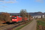 185 080-9 mit dem EZ 45175 (Kornwestheim Rbf-Wolfurt) bei Weilheim 27.11.20