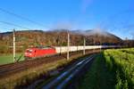 185 263 mit einem Zuckerzug am 20.11.2020 bei Wernstein am Inn.