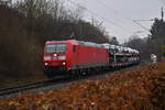 185 069 mit dem Audizug gen Heidelberg durch Neckargerach. 15.12.2020
