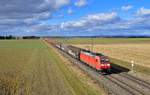 185 195 mit einem Güterzug am 04.02.2021 bei Stephansposching.