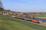 185 210-2 mit dem GC 60243 (Villingen(Schwarzw)-Karlsruhe Raffinerie) bei Gutmadingen 27.4.21