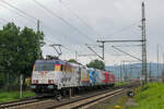 RHC 185 589  500 Jahre Reformation  mit RHC 185 350  Grenzenlos für sie im Einsatz  und RHC 185 587 im Schlepp als Tfzf 56449 nach Ingolstadt Hbf am 17.07.2021 in Saalfeld 