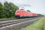 185 374-6 +187 181-3 bei Thüngersheim in Richtung Gemünden am 17.08.2021 unterwegs.