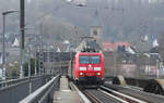 DB Cargo 185 008 // Koblenz (Gülser Eisenbahnbrücke) // 21. Januar 2022
Die Aufnahme ist vom Brücken-Fußweg entstanden.