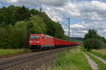 185 341 DB Cargo mit einem leeren InnoFreight Kohlezug bei Postbauer-Heng Richtung Nürnberg, 06.07.2020