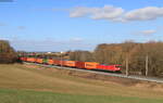 185 262-3 mit dem KT50387 (Hamburg Süd – Regensburg Ost) bei Uffenheim 23.2.22