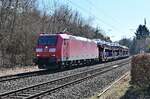 185 059-3 war am Donnerstag den 10.3.2022 mit dem AUDIzug am Mittag gen Heidelberg in Neckargerach zusehen.