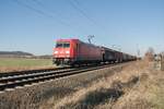 285 210-2 mit einem gemischten Güterzug am 09.03.2022 bei Friedland.