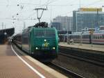 Ein Sonderzug der Sonderzge,am Samstag den 25.August 2007 bespannt mit der BR 185 543-6 nach Dsseldorf ,hauptschlich die Fahrgste nach Essen zur  Love Parade  zu befrdern , hier bei der Ausfahrt