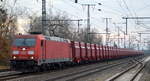 DB Cargo AG [D]  185 308-4  [NVR-Nummer: 91 80 6185 308-4 D-DB] mit dem leeren Erzzug aus Ziltendorf EKO Richtung Hamburg am 30.11.22 Durchfahrt Bahnhof Golm.
