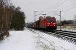 185 283 DB Cargo mit dem Erzzug nach Linz Stahlwerke bei Postbauer-Heng, 01.12.2020