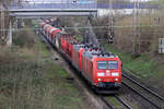 DBC 185 082-5 mit 185 183-1 auf der Hamm-Osterfelder Strecke in Recklinghausen 12.4.2023