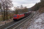 185 052 DB/LTE mit GA 46672 (Craiova - Bochum Langendreer Lgf) bei Etterzhausen, 20.03.2021  