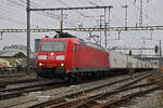 DB Lok 185 094-0 durchfährt am 23.01.2023 den Bahnhof Pratteln.